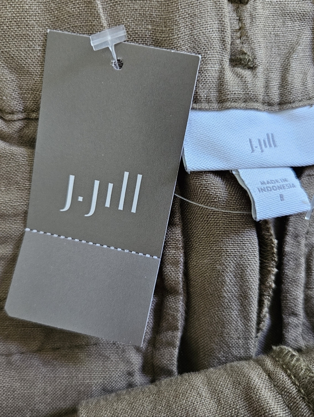 J. Jill Linen Blend Cargo Wide Leg Pants NWT - Picture 2 of 4